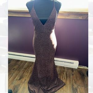 Windsor black and pink sparkle formal dress